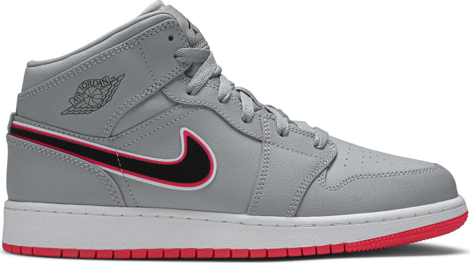 Air Jordan 1 Mid GS Wolf Grey Pink