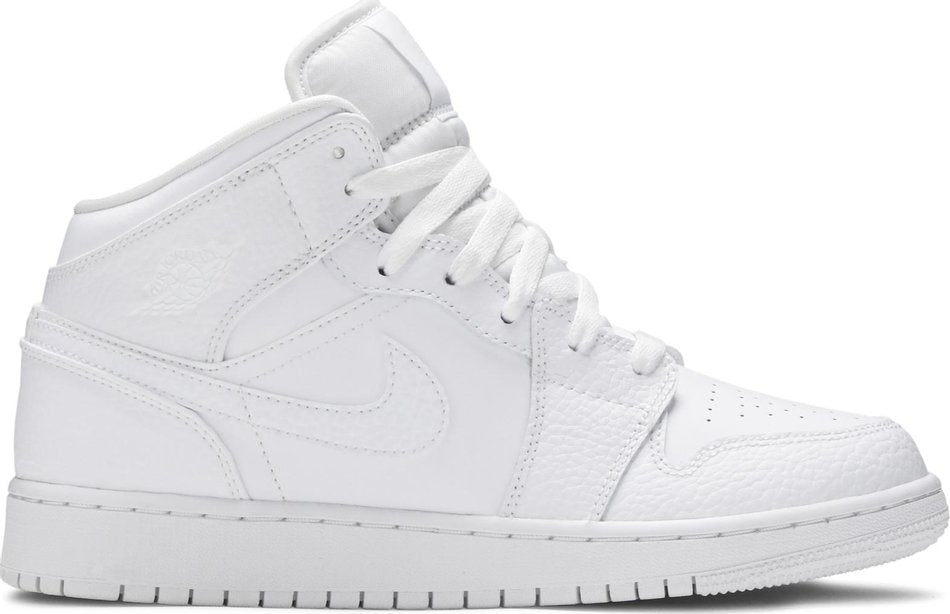 Air Jordan 1 Mid GS Triple White