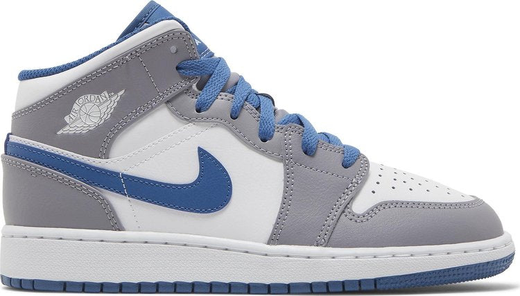 Air Jordan 1 Mid GS Cement True Blue