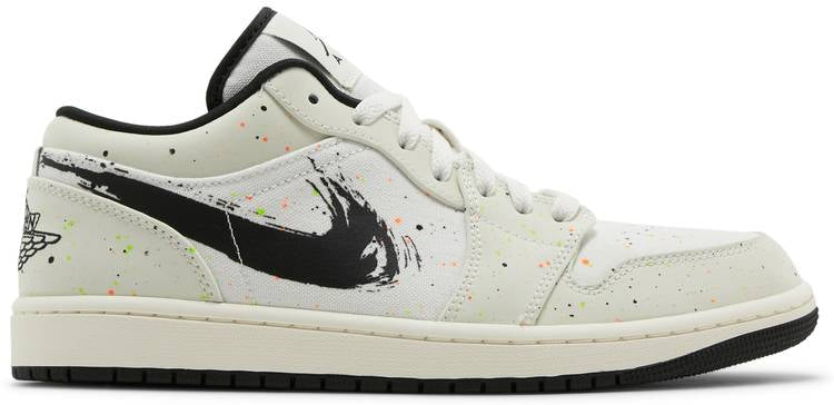 Air Jordan 1 Low Brushstroke Swoosh-Paint Splatter