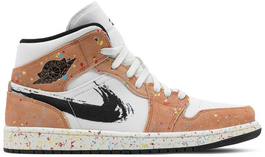 Air Jordan 1 Mid SE Brushstroke Paint Splatter