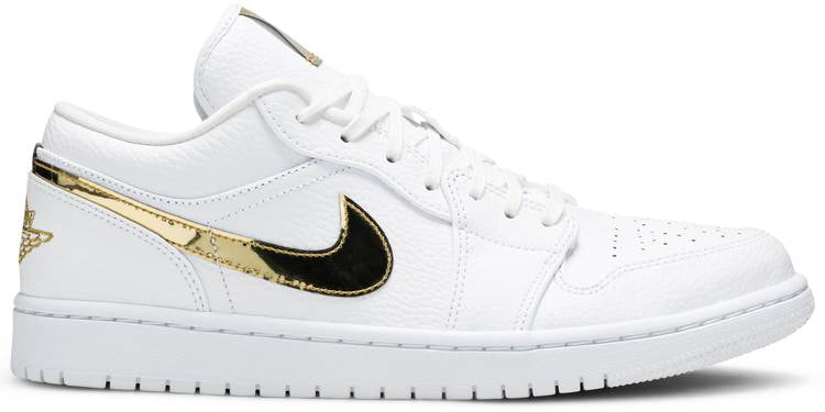 Wmns Air Jordan 1 Retro Low White Metallic Gold